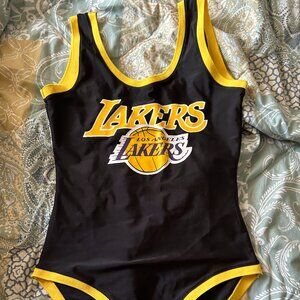 Fashion Nova NBA Foul Ball Lakers Bodysuit - Black (Size Medium)